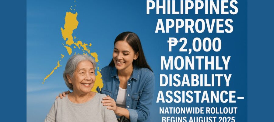 Philippines Approves ₱2,000 Monthly Disability Assistance – Nationwide Rollout Begins August 2025